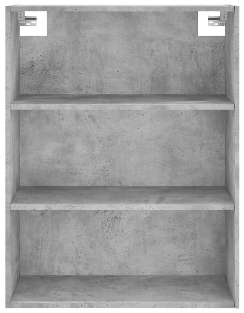 betonszürke szerelt fa magasszekrény 69,5 x 34 x 180 cm