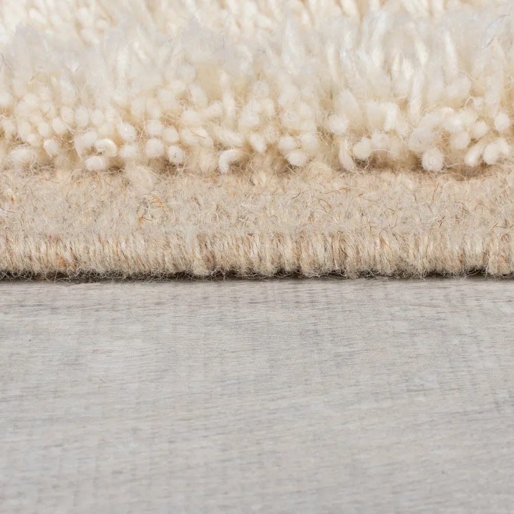 Bézs-krémszínű kézi szövésű gyapjú szőnyeg 200x290 cm Greek Key – Flair Rugs