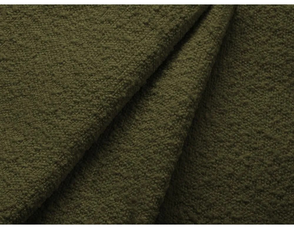 Sötétzöld buklé kinyitható sarokkanapé (jobb oldali) Jodie – Micadoni Home