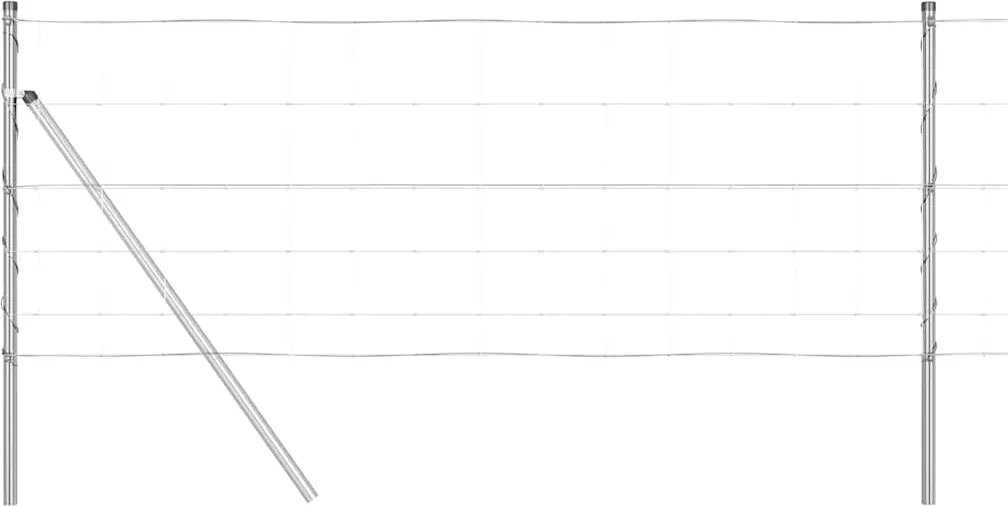 vidaXL Kerítésoszlop Galvanizált 50 x 0,8 m Acél
