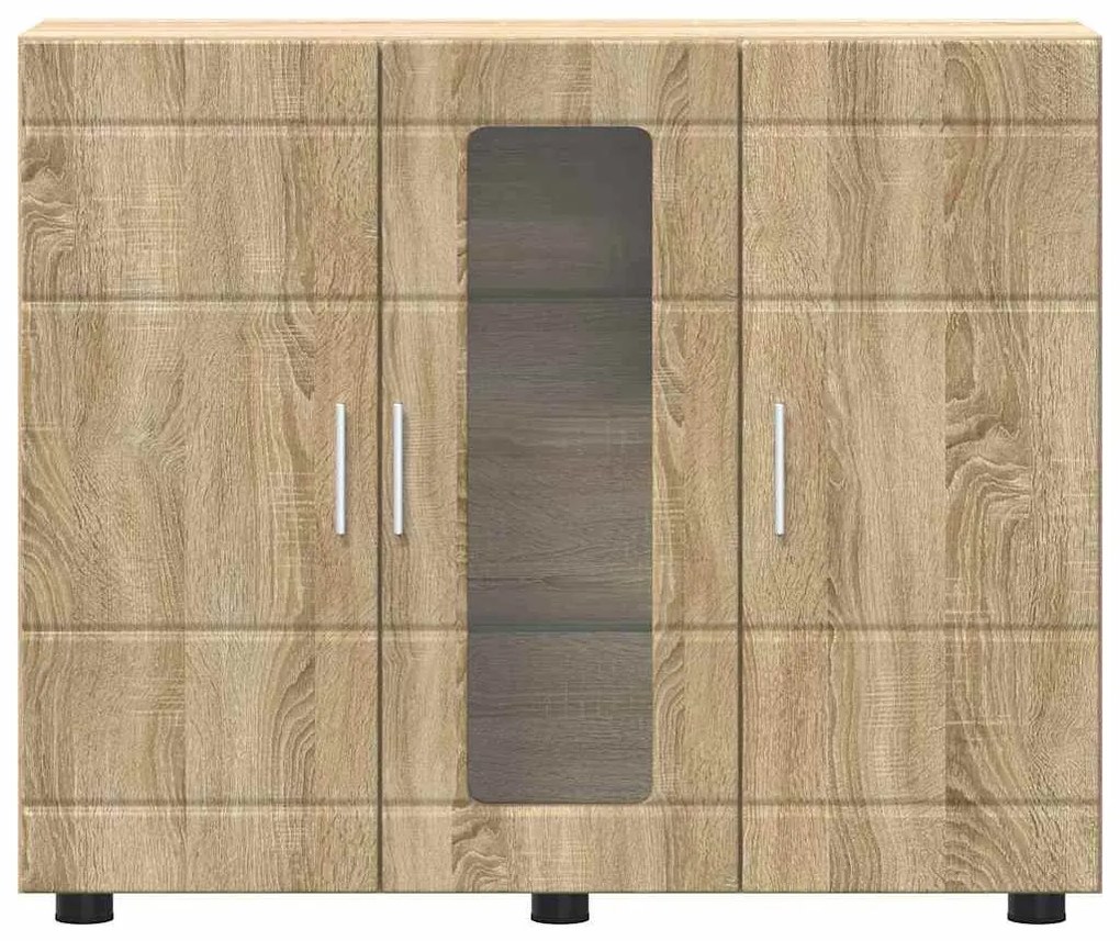 Széf polcokkal ajtóval sonoma tölgy 55.5 x 29 x 100 cm Faanyag