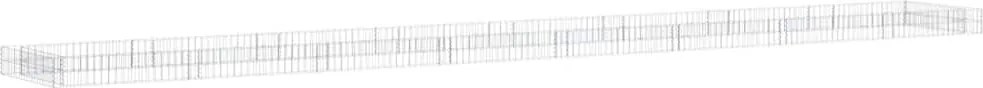 vidaXL horganyzott acél gabion magaságyás 800 x 100 x 20 cm