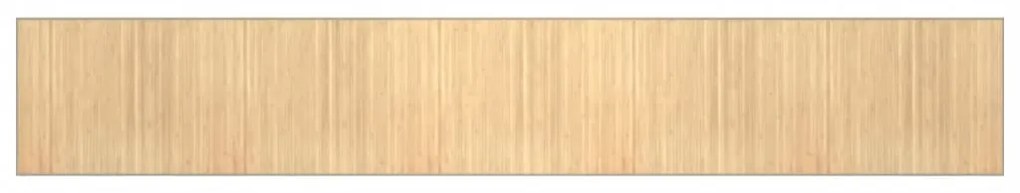 négyszögletű világos természetes bambusz szőnyeg 80 x 1000 cm