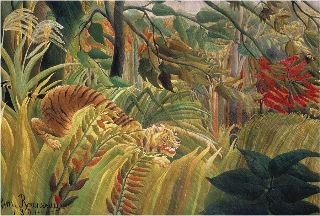 Fotótapéta Flizelin Dekoratív tapéta Egzotikus tigris 104x70 Ragasztó