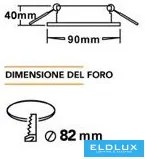 UNIVERSO Süllyesztett spot lámpa 1xPAR16 foglalat nélkül IP20 Fehér 90x90x40mm kivágás:D82mm