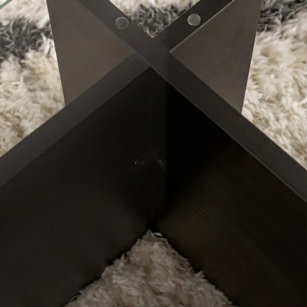 Flavio Wooden Black konferenciaasztal