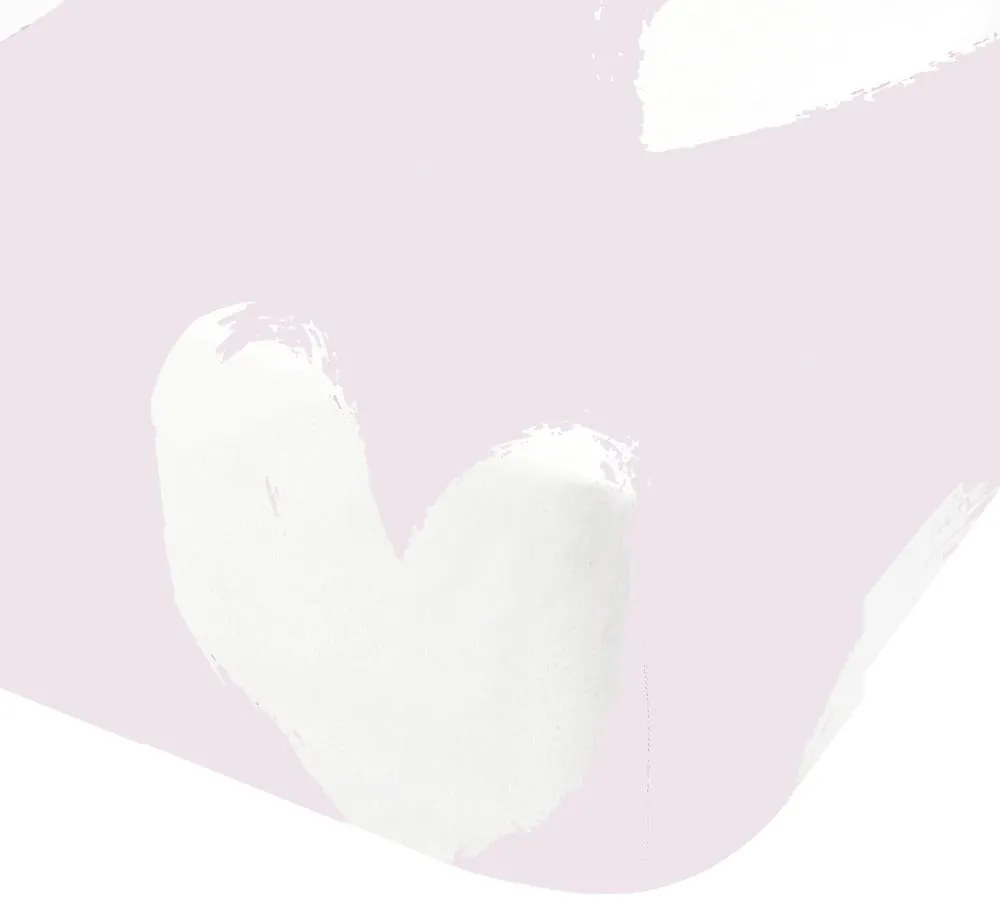 Rózsaszín gumis kétszemélyes flanel gyerek lepedő 135x190 cm Hearts – Catherine Lansfield