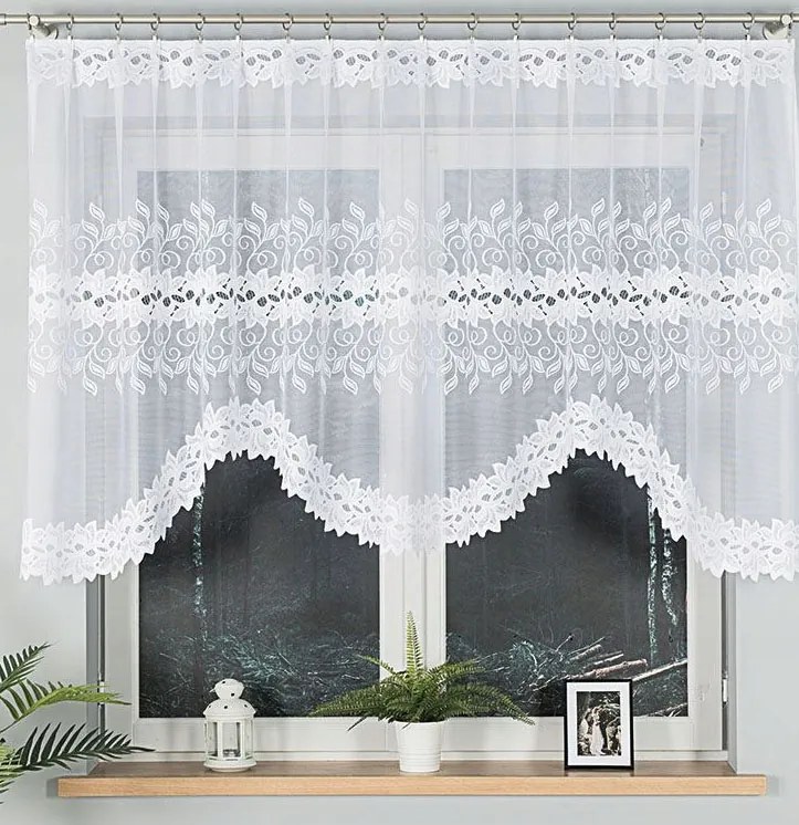 Mg Függöny Ív Bastia Fehér 250X120 kész Bt 648/107