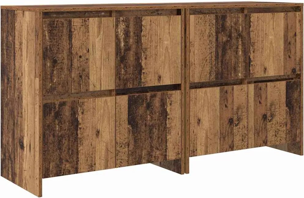 vidaXL Oldalszekrények 2 pcs Régi fa 70 x 41 x 75 cm Faanyag