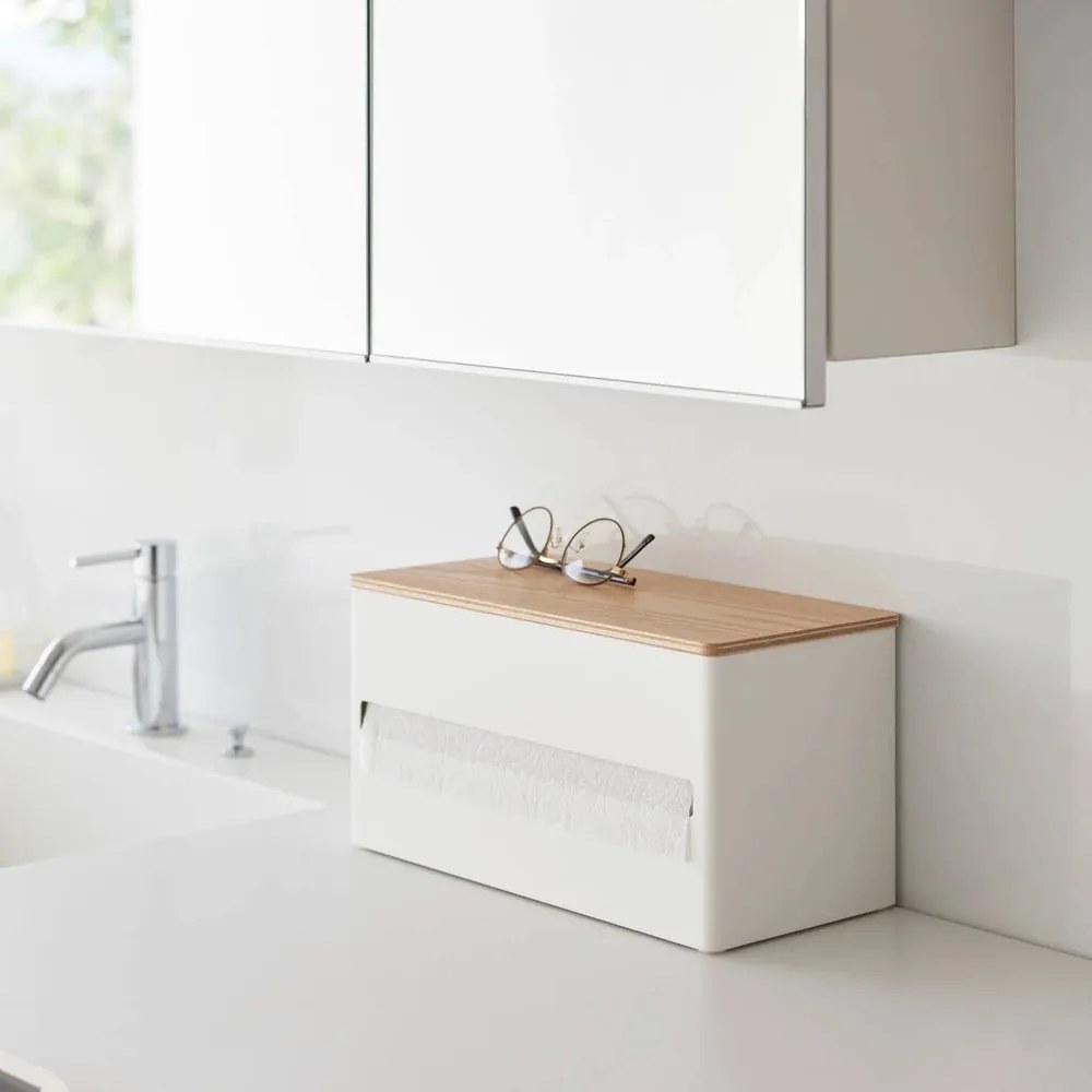 Fehér fém papírtörlő tartó Rin – YAMAZAKI