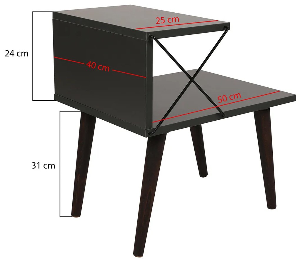 Cross Anthracite éjjeliszekrény