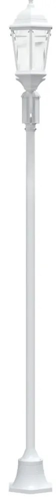 Kerti Lámpaoszlop 2-Lámpás E27 Fehér 220 cm Alumínium