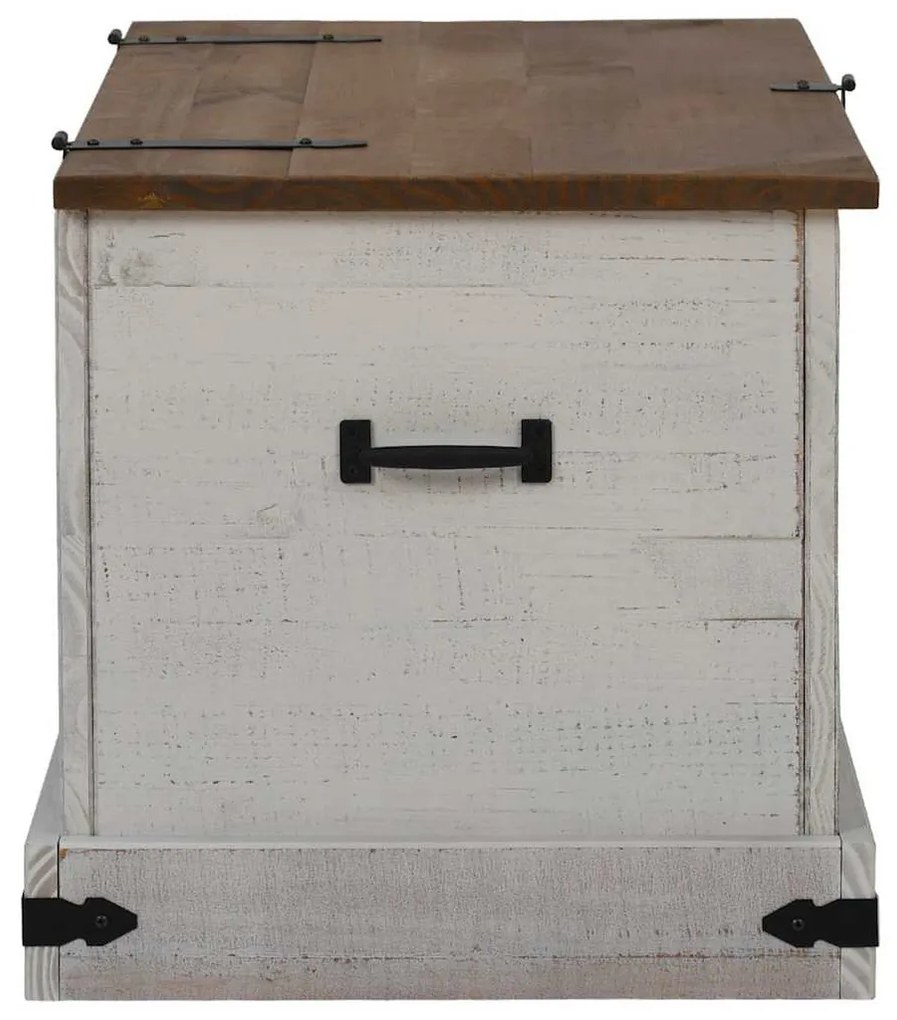 fehér tömör fenyőfa HALDEN tárolószekrény 91x48x47 cm