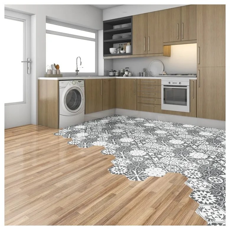 Hexagons Rosito 10 db-os padlómatrica szett, 20 x 18 cm - Ambiance