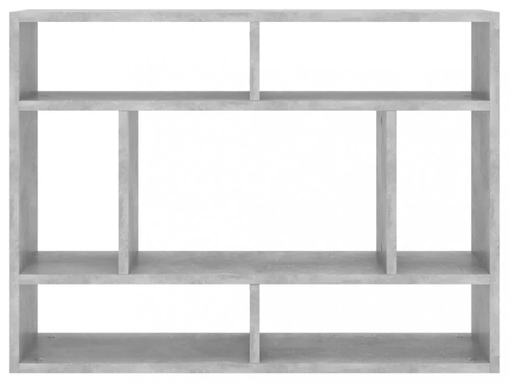 betonszürke szerelt fa fali polc 75 x 16 x 55 cm