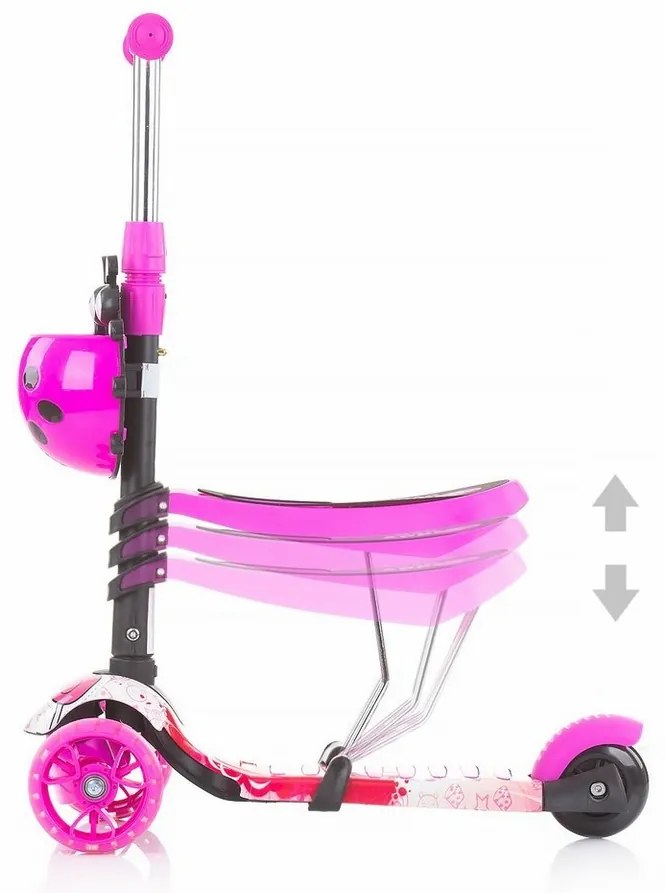 Chipolino robogó vezető rúddal Kiddy Evo 3in1 ,Lollipop