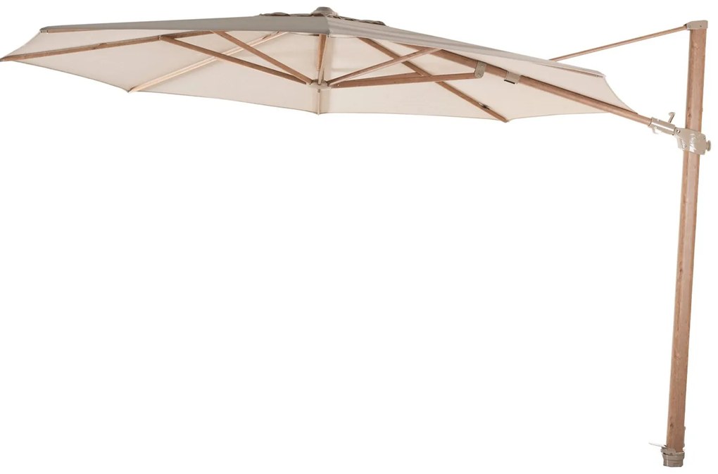 Siesta Premium slnečník Ø350 cm woodlook / pieskový