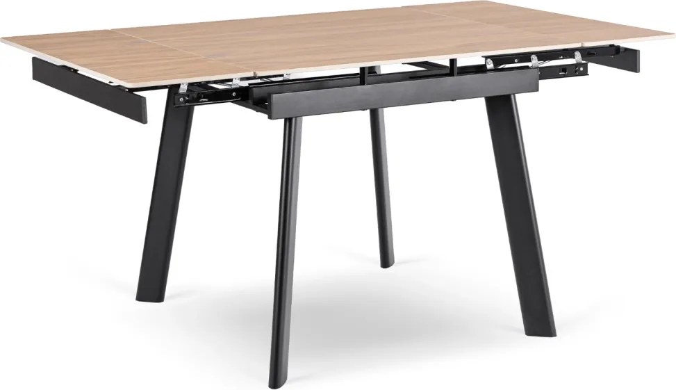 Étkezőasztal LARES kerámia bővíthető 90–150 cm tölgy fekete