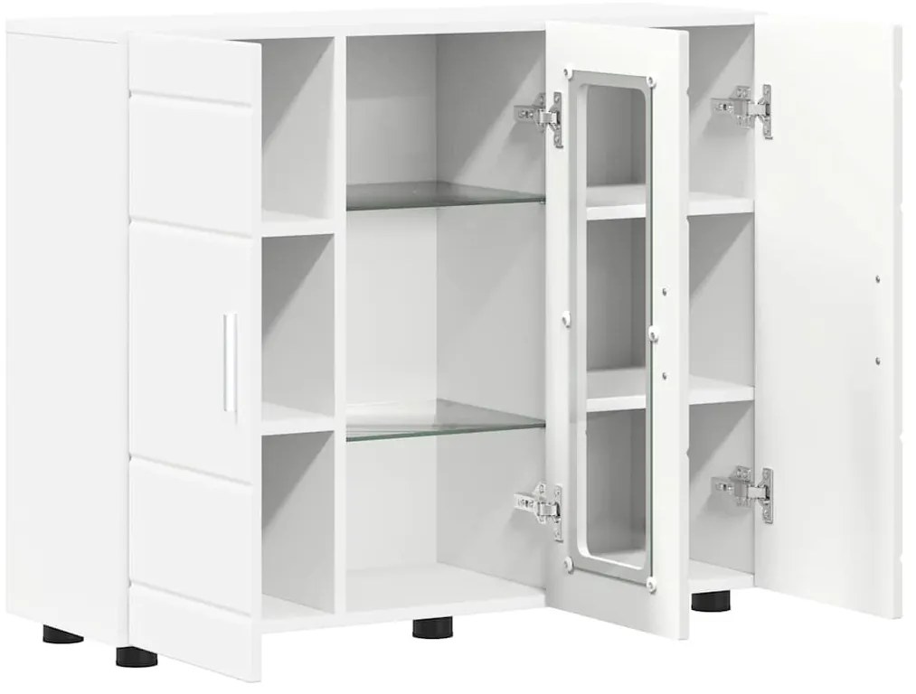Széf polcokkal tárolóval Fehér 55.5 x 29 x 100 cm Faanyag