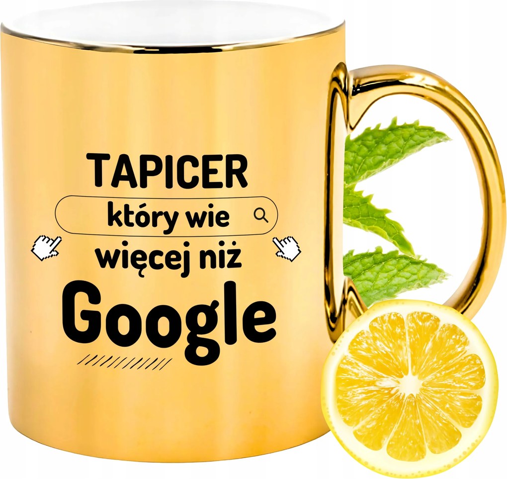 Prémium Arany Fényes Bögre Kárpitos Ajándék Nyomtatott Fotó