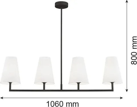 ARGON 1831 SAFIANO Modern Csillár Fehér, Fekete E27 IP20