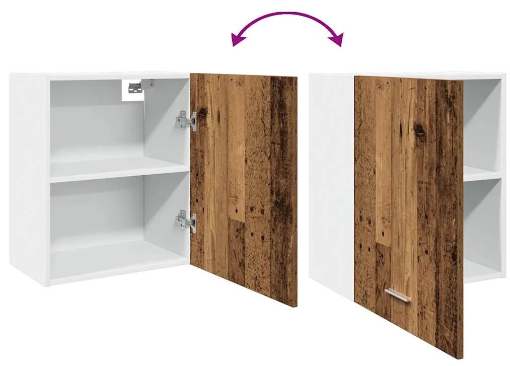 “Lyon” 2 db antik fa színű szerelt fa függő szekrény