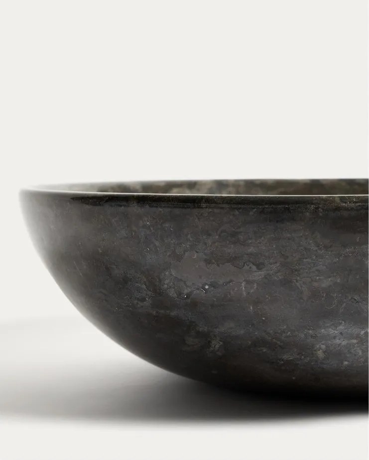 Szürke kő kerek mosdókagyló ø 40 cm Darnen – Kave Home