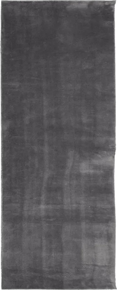 vidaXL HUARTE antracit rövid szálú puha és mosható szőnyeg 80 x 200 cm