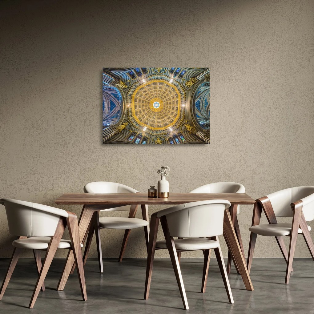 A Siena templom mennyezetének képe (üvegen) (70x50 cm)
