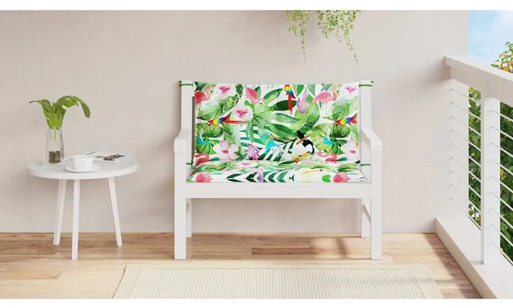 2 db többszínű szövet kerti padpárna 100 x 50 x 7 cm