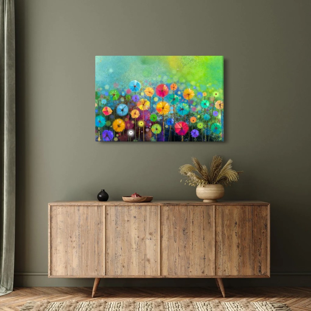 Kép - Absztrakt virágok (90x60 cm)