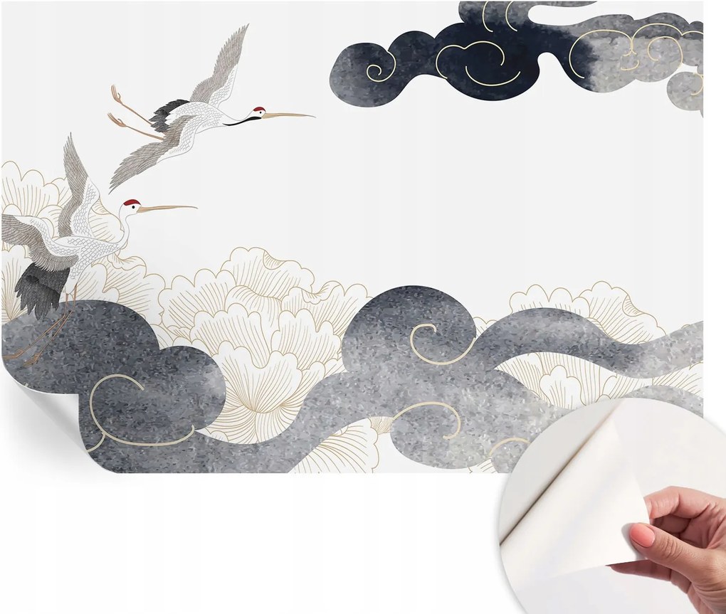 Dekoratív öntapadós fotótapéta az irodába Darvak repülés közben 104x70 cm