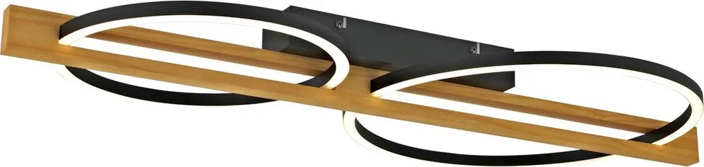 Italux Modern Mennyezeti lámpa Natano Fekete ITXPLF-55362-25W-WO