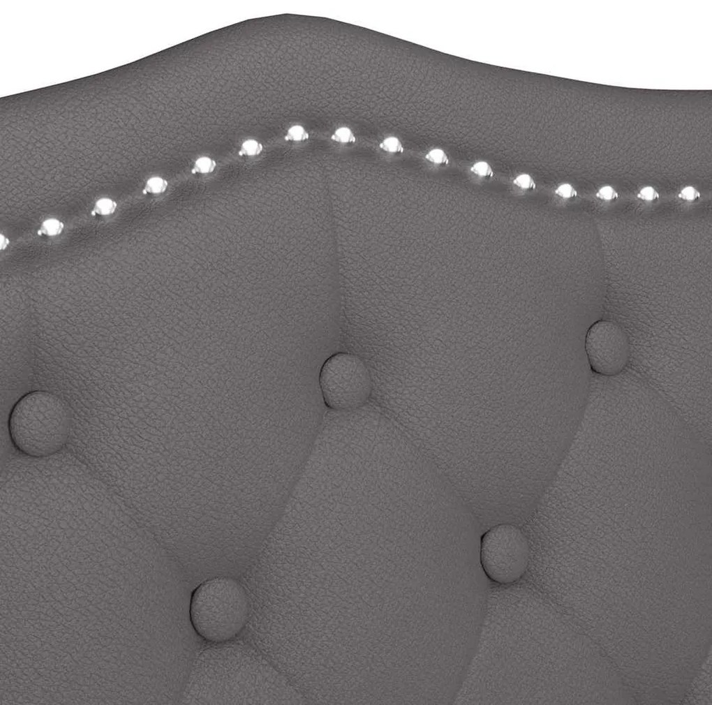 vidaXL Chesterfield Pad párnával Szürke 120,5 x 65 x 75 cm Műbőr