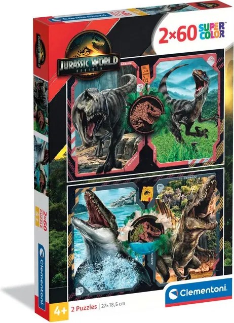 Jurassic World Danger Zone 2x60 db-os puzzle Clementoni