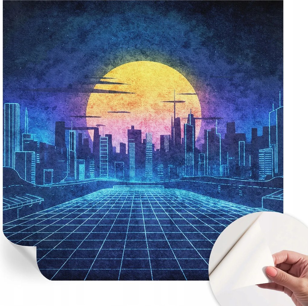 Fotótapéta Öntapadós tapéta a szobába Futurisztikus tájkép 250x250 cm