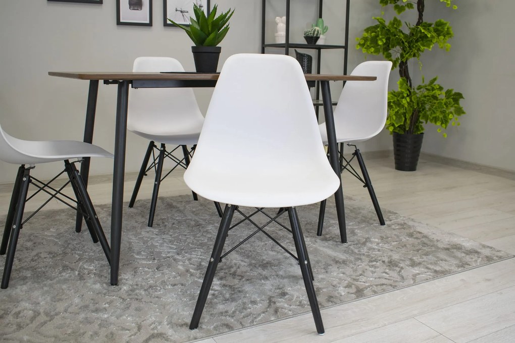 Akció Fehér OSAKA szék fekete lábakkal II. osztály