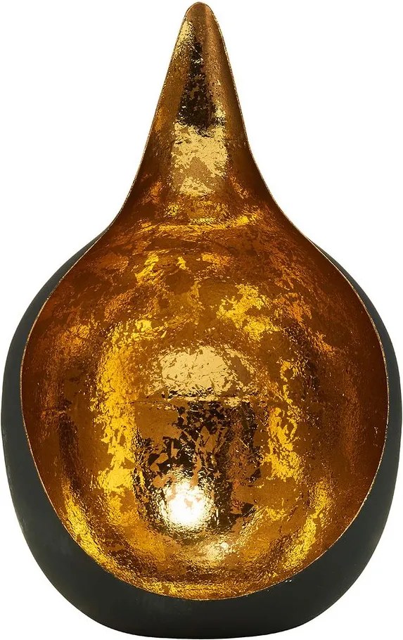DELIGHT mécsestartó fekete-arany, 20cm