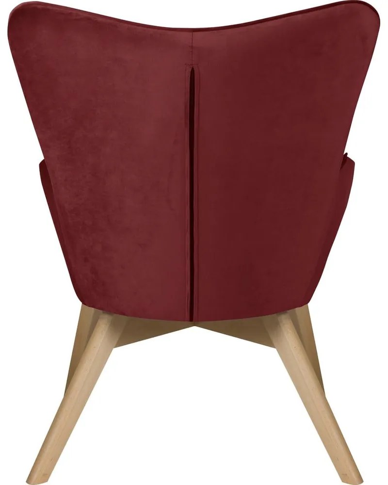 Piros bársony fotel Niko – Ropez
