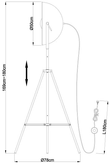Globo 58286 - Állólámpa XIRENA 1xE27/60W/230V