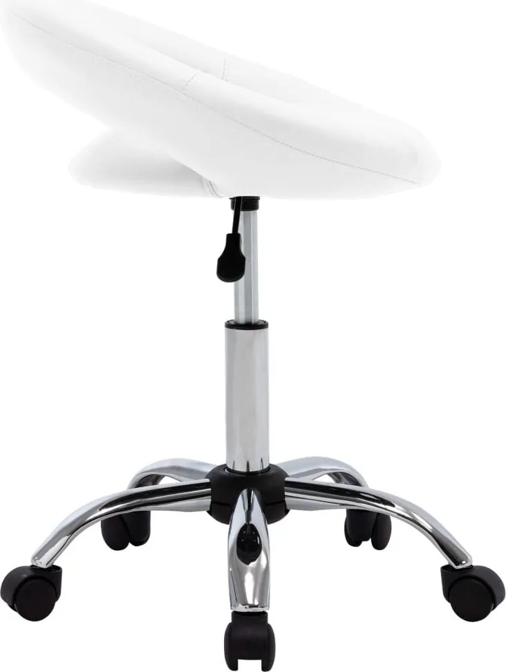 vidaXL fehér műbőr gurulós munkaszék