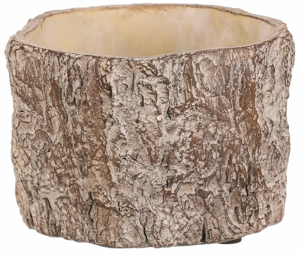 Virágcsomagoló fa kérgét utánzó, 16 x 16 x 10 cm,beton