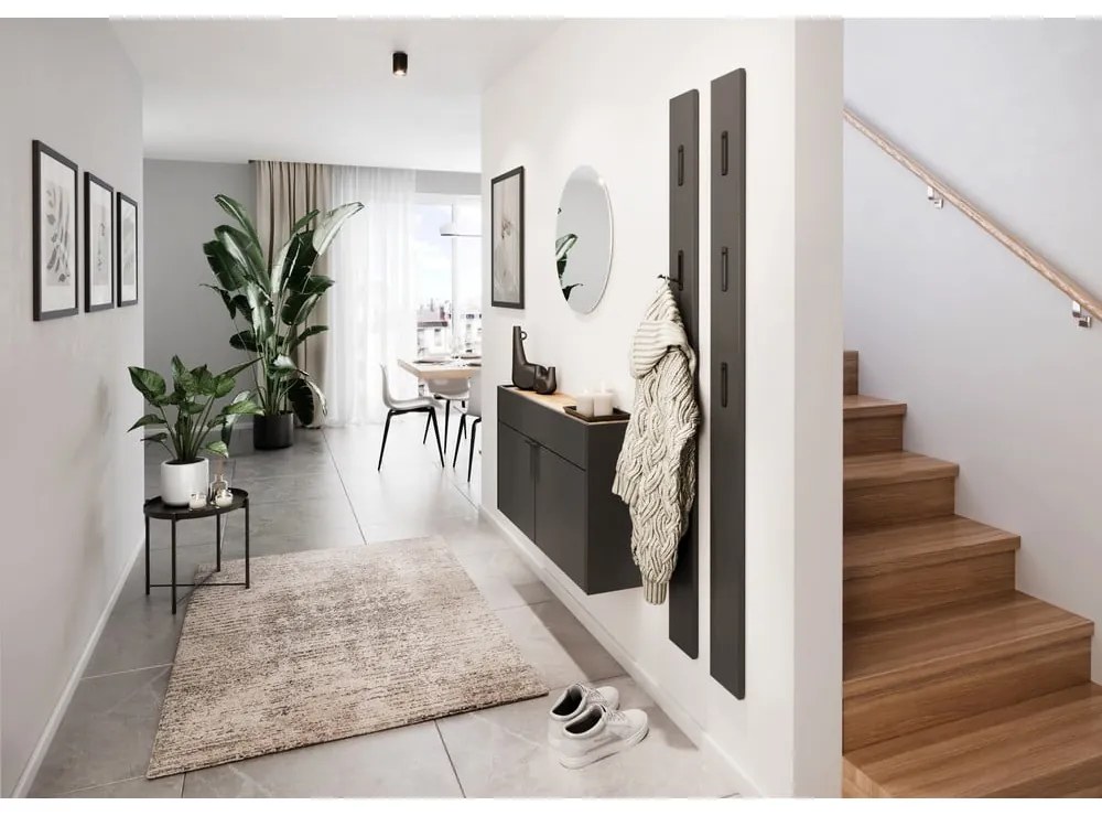 Antracitszürke szekrény 110x57x22 cm Ameca – Germania