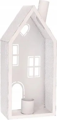 Fém házikó t-light arany patina hatással 23 cm