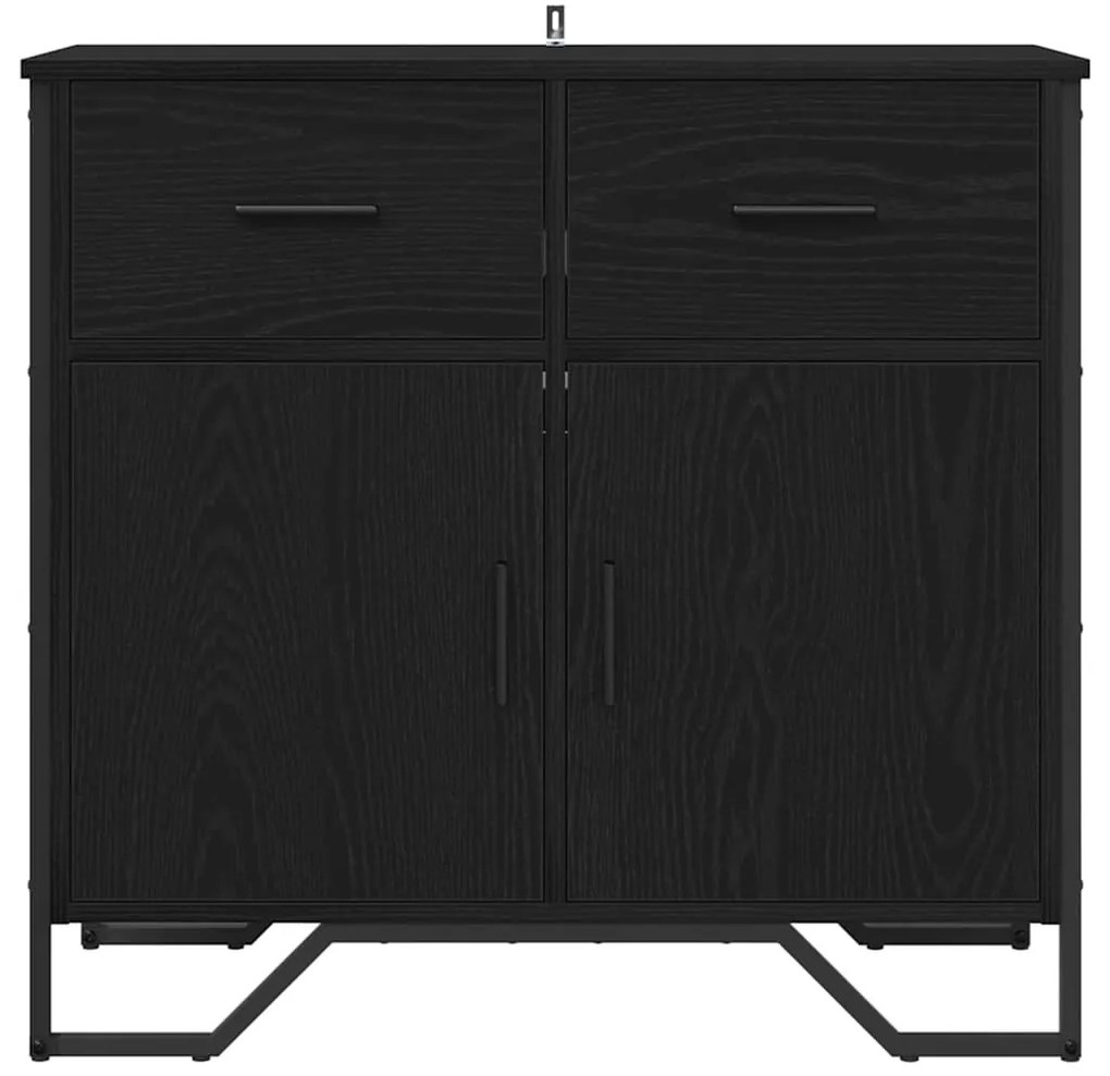 Széf fiókkal Musta tammi 79.5 x 35.5 x 74.5 cm Faanyag