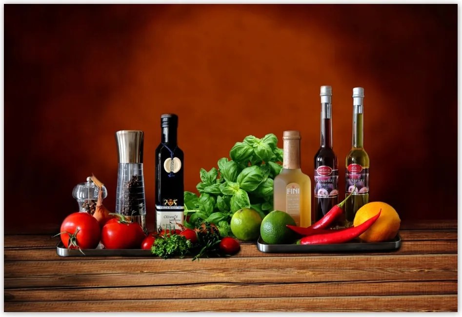 Fotótapéta flizelina 104x70 Zöldségek Fűszerek