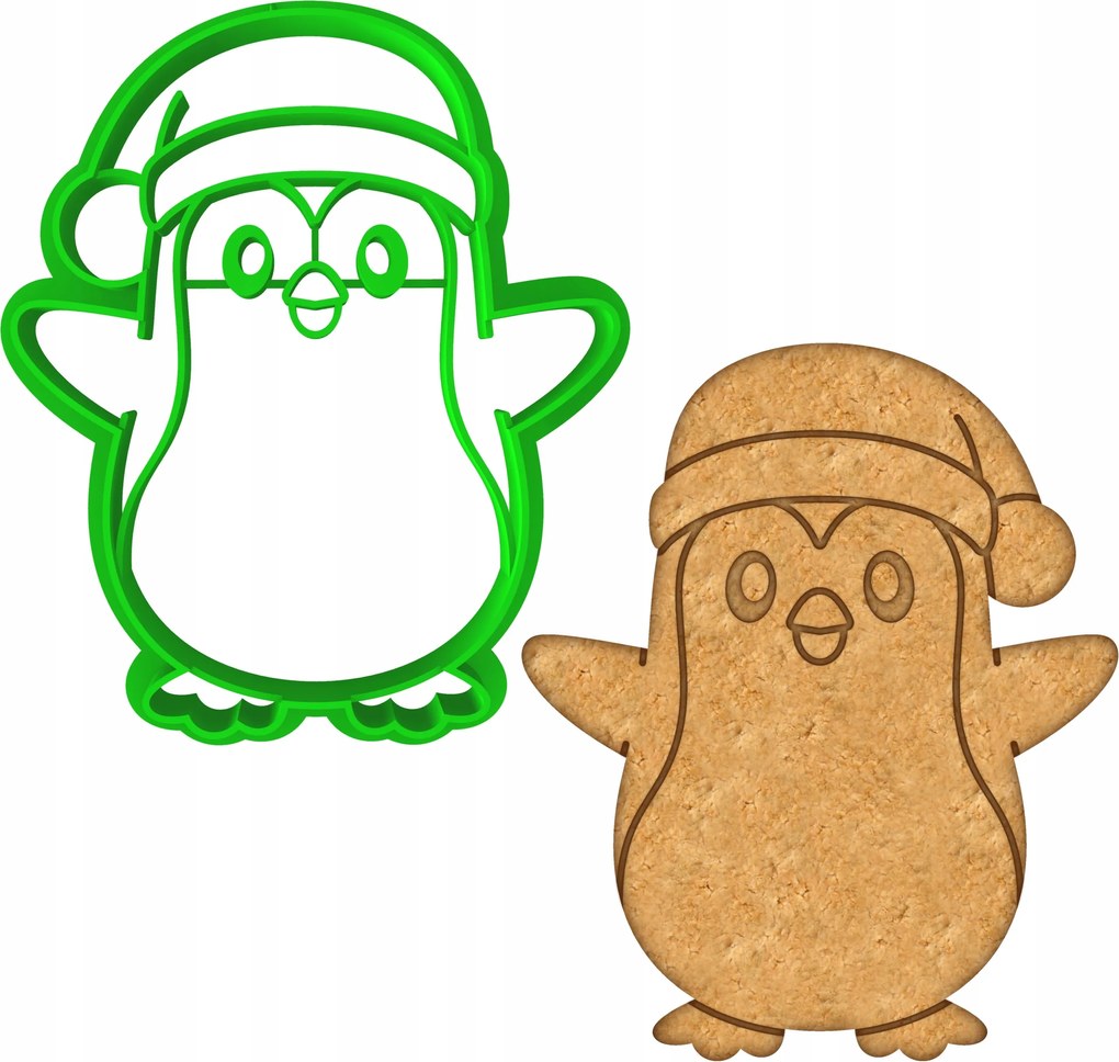 Karácsonyi Forma Mézeskalács lyukasztó Karácsony Pingvin 8cm