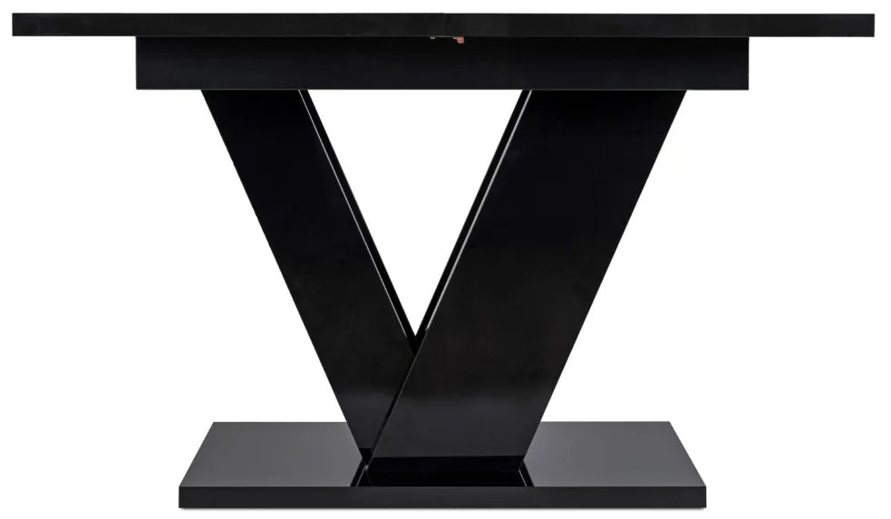 Bővíthető Étkezőasztal Magasfényű Fekete Színben. CLARK 120-160 cm