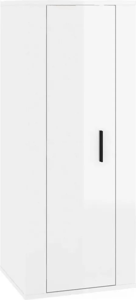 vidaXL magasfényű fehér fali TV-szekrény 40x34,5x100 cm