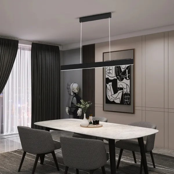 Immax NEO 07076L - Fekete LED dimmelhető függeszték LISTON LED/18W/230V + DO